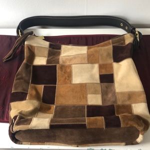 Coach suede patchwork bag